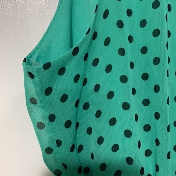 Luscious Los Angeles mint green and black polka-dot dress - Picture 5 of 11